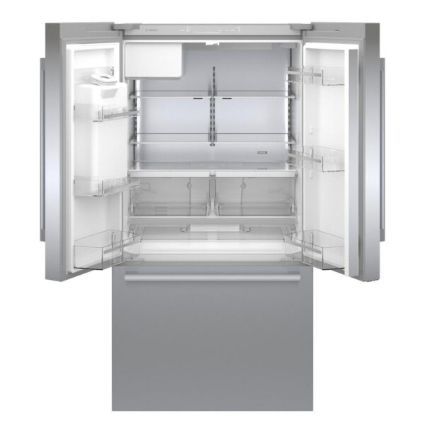 Bosch - 35.625 Inch 21.6 cu. ft French Door Refrigerator in Stainless - B36CD50SNS - Image 2