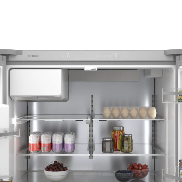 Bosch - 35.625 Inch 26 cu. ft French Door Refrigerator in Stainless - B36FD50SNS - Image 4