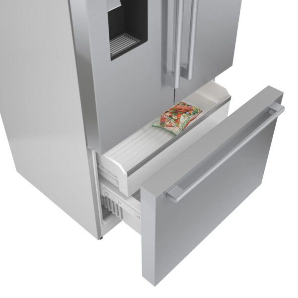 Bosch - 35.625 Inch 26 cu. ft French Door Refrigerator in Stainless - B36FD50SNS - Image 5