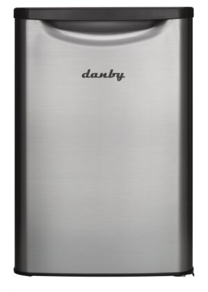 Danby - 17.7 Inch 2.6 cu. ft Mini Fridge Refrigerator in Stainless - DAR026A2BSLDB
