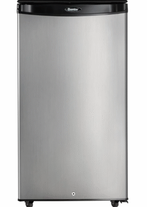 Danby - 17.72 Inch 3.3 cu. ft Mini Fridge Refrigerator in Stainless - DAR033A1BSLDBO