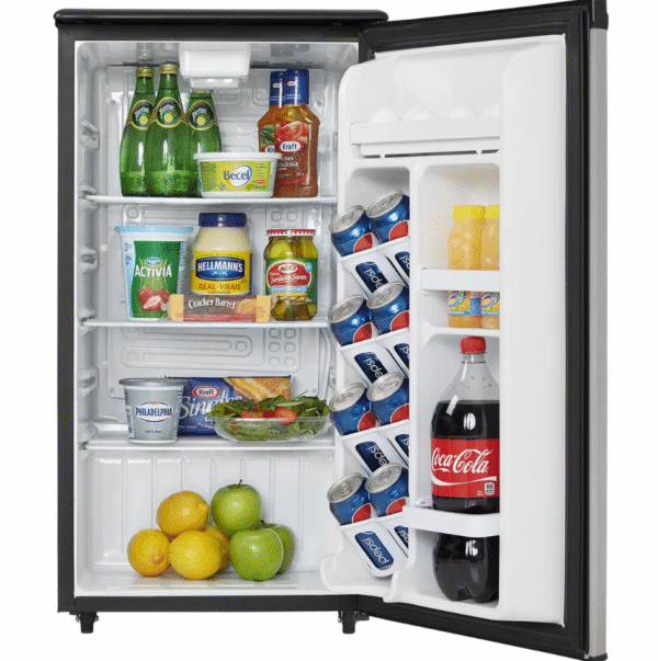 Danby - 17.72 Inch 3.3 cu. ft Mini Fridge Refrigerator in Stainless - DAR033A1BSLDBO - Image 5