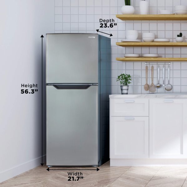 Danby - 21.44 Inch 7 cu. ft Top Mount Refrigerator in Stainless - DFF070B1BSLDB-6 - Image 5