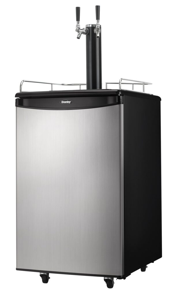 Danby - 20.59 Inch 5.4 cu. ft Dual-Tap Keg Cooler Refrigerator in Stainless - DKC054A1BSL2DB - Image 3