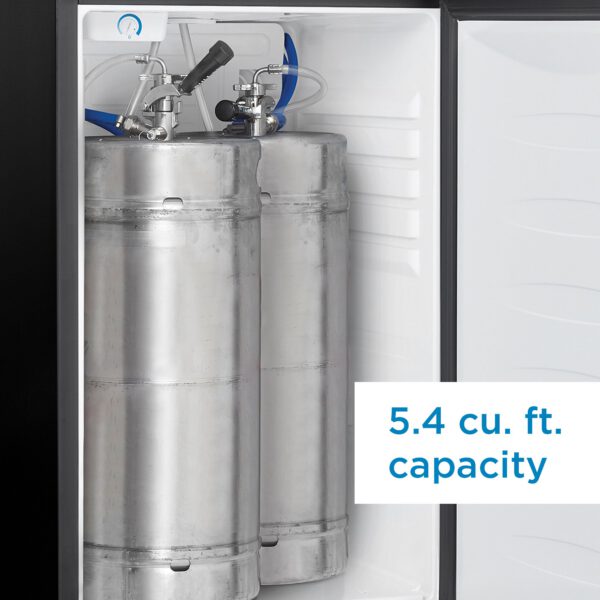 Danby - 20.59 Inch 5.4 cu. ft Dual-Tap Keg Cooler Refrigerator in Stainless - DKC054A1BSL2DB - Image 6