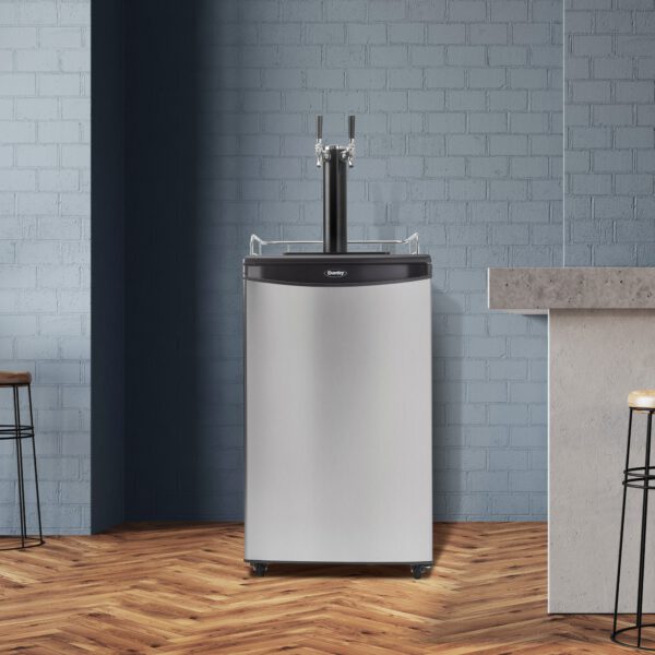 Danby - 20.59 Inch 5.4 cu. ft Dual-Tap Keg Cooler Refrigerator in Stainless - DKC054A1BSL2DB - Image 7