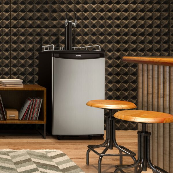 Danby - 20.59 Inch 5.4 cu. ft Dual-Tap Keg Cooler Refrigerator in Stainless - DKC054A1BSL2DB - Image 8