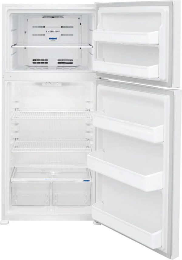 Frigidaire - 30 Inch 18.3 cu. ft Top Mount Refrigerator in White - FFTR1814WW - Image 3