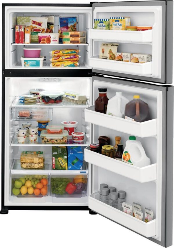 Frigidaire - 30 Inch 18.3 cu. ft Top Mount Refrigerator in Stainless - FFTR1835VS - Image 3