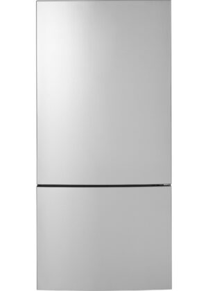 GE - 31.1 Inch 17.7 cu. ft Bottom Mount Refrigerator in Stainless - GBE17HYRFS