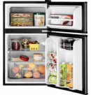 GE - 18.75 Inch 3.1 cu. ft Mini Fridge Refrigerator in Stainless - GDE03GLKLB