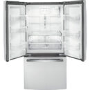 GE - 32.75 Inch 18.6 cu. ft French Door Refrigerator in Stainless - GWE19JYLFS