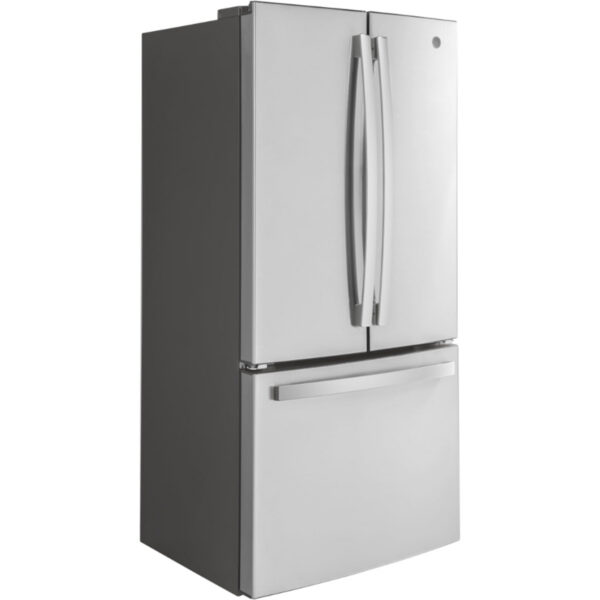 GE - 32.75 Inch 18.6 cu. ft French Door Refrigerator in Stainless - GWE19JYLFS - Image 5