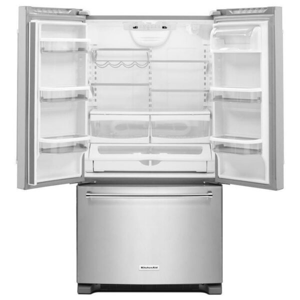 KitchenAid - 35.75 Inch 20 cu. ft French Door Refrigerator in Stainless - KRFC300ESS - Image 3