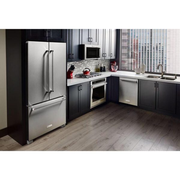 KitchenAid - 35.75 Inch 20 cu. ft French Door Refrigerator in Stainless - KRFC300ESS - Image 4