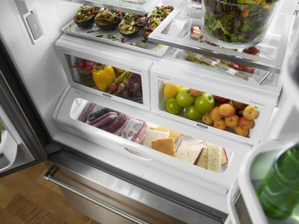 KitchenAid - 35.75 Inch 21.94 cu. ft French Door Refrigerator in Stainless - KRFC302ESS - Image 5