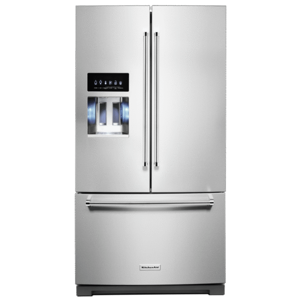 KitchenAid - 35.94 Inch 27 cu. ft French Door Refrigerator in Stainless - KRFF577KPS