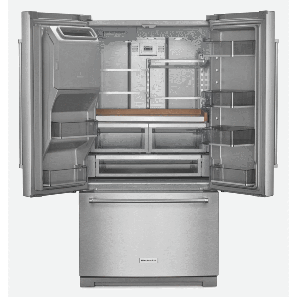KitchenAid - 35.94 Inch 27 cu. ft French Door Refrigerator in Stainless - KRFF577KPS - Image 3