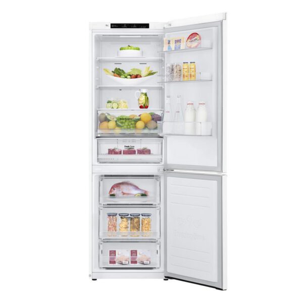 LG - 23.5 Inch 11.9 cu. ft Bottom Mount Refrigerator in White - LBNC12231W - Image 3