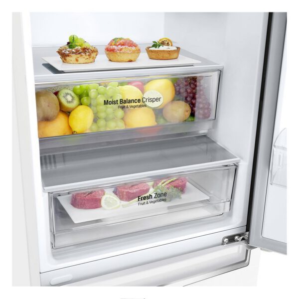 LG - 23.5 Inch 11.9 cu. ft Bottom Mount Refrigerator in White - LBNC12231W - Image 5