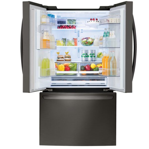 LG - 35.8 Inch 22.1 cu. ft French Door Refrigerator in Black Stainless - LFXC22526D - Image 3