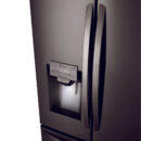 LG - 35.8 Inch 22.1 cu. ft French Door Refrigerator in Black Stainless - LFXC22526D