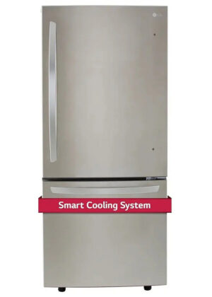 LG - 29.75 Inch 22.1 cu. ft Bottom Mount Refrigerator in Stainless - LRDNS2200S