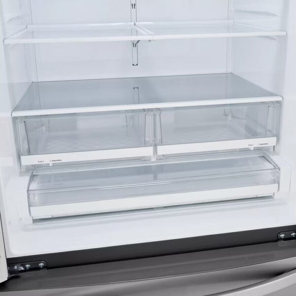 LG - 35.75 Inch 23 cu. ft French Door Refrigerator in Stainless - LRFCC23D6S - Image 5