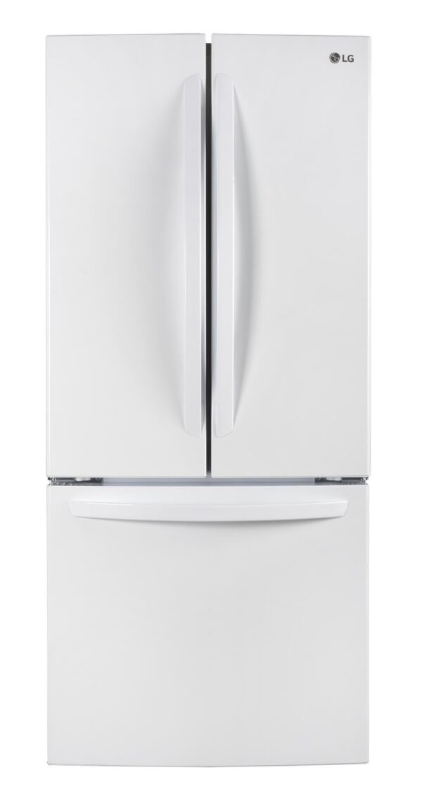 LG - 29.8 Inch 21.8 cu. ft French Door Refrigerator in White - LRFNS2200W