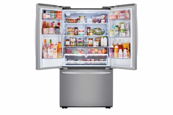 LG - 35 Inch 29 cu. ft French Door Refrigerator in Stainless - LRFWS2906V - Image 4
