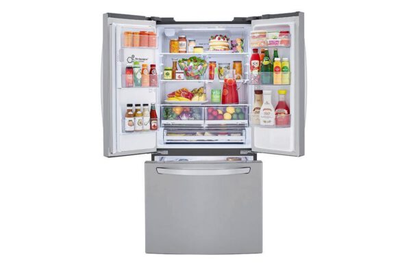 LG - 32.8 Inch 24.5 cu. ft French Door Refrigerator in Stainless - LRFXS2503S - Image 2