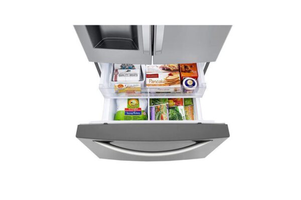 LG - 32.8 Inch 24.5 cu. ft French Door Refrigerator in Stainless - LRFXS2503S - Image 4