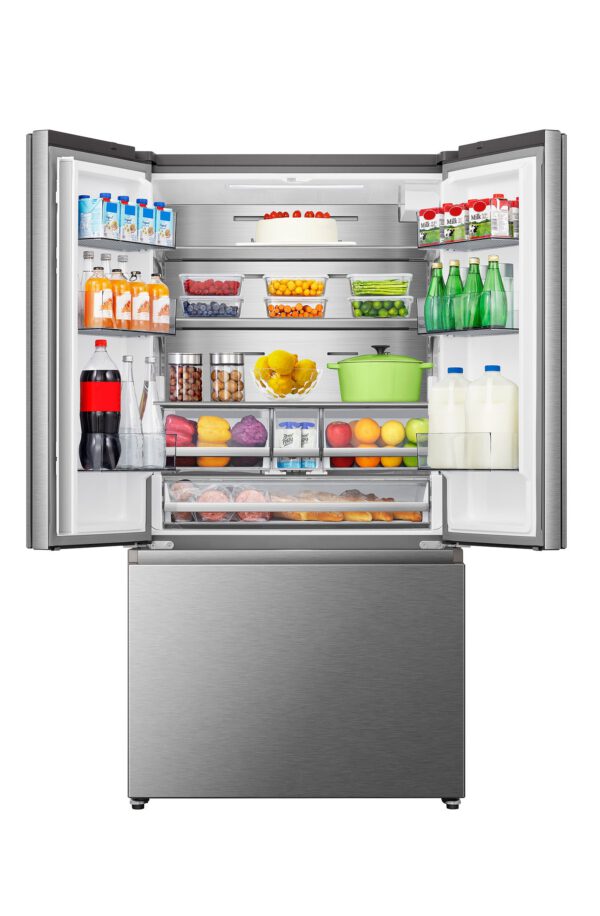 Hisense - 35.75 Inch 22.4 cu. ft French Door Refrigerator in Stainless - RF225C3CSEI - Image 3