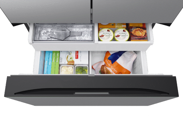 Samsung - Bespoke 35.75 Inch 23.9 cu. ft French Door Refrigerator in Stainless - RF24BB6200QLAA - Image 5