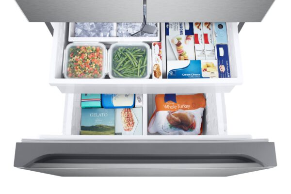 Samsung - 32.1875 Inch 24.5 cu. ft French Door Refrigerator in Stainless - RF25C5551SR - Image 6