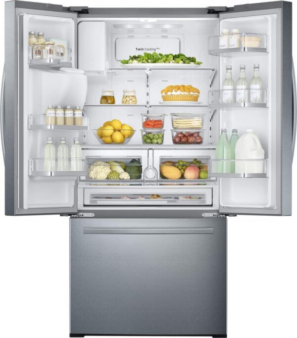Samsung - 32.8 Inch 25.5 cu. ft French Door Refrigerator in Stainless - RF26J7510SR - Image 3