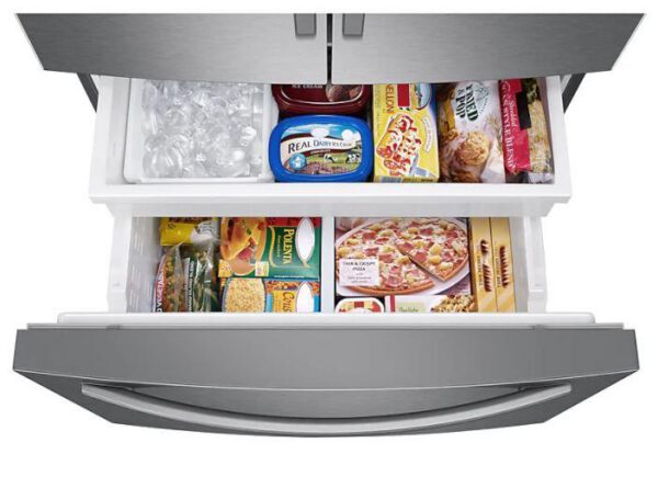 Samsung - 35.8 Inch 28.2 cu. ft French Door Refrigerator in Stainless - RF28T5A01SR - Image 4