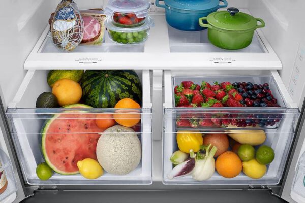Samsung - 35.8 Inch 28.2 cu. ft French Door Refrigerator in Stainless - RF28T5A01SR - Image 6