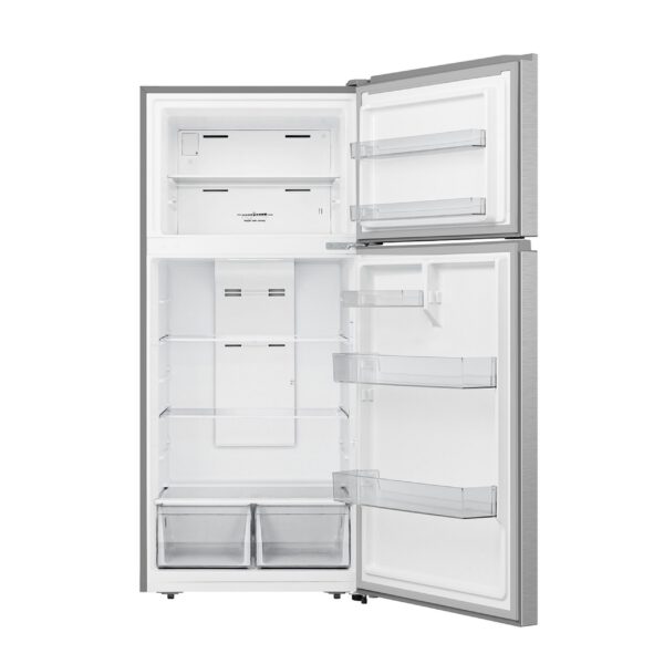 Hisense - 29.7 Inch 18 cu. ft Top Mount Refrigerator in Silver - RT18A2FSD - Image 2