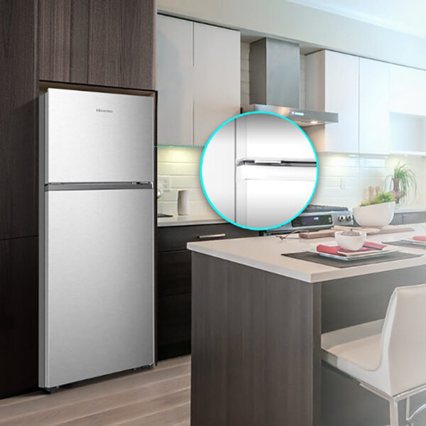 Hisense - 29.7 Inch 18 cu. ft Top Mount Refrigerator in Silver - RT18A2FSD - Image 6