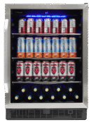 Silhouette - 23.81 Inch 5.7 cu. ft Built In / Integrated Beverage Centre Refrigerator in Stainless - SBC057D1BSS