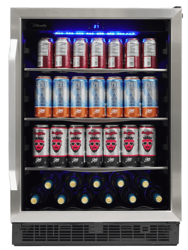 Silhouette - 23.81 Inch 5.7 cu. ft Built In / Integrated Beverage Centre Refrigerator in Stainless - SBC057D1BSS