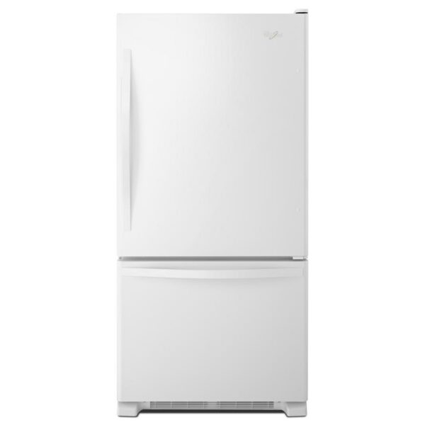 Whirlpool - 29.75 Inch 18.67 cu. ft Bottom Mount Refrigerator in White - WRB329DFBW