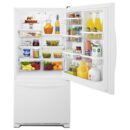 Whirlpool - 29.75 Inch 18.67 cu. ft Bottom Mount Refrigerator in White - WRB329DFBW