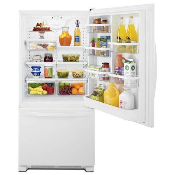 Whirlpool - 29.75 Inch 18.67 cu. ft Bottom Mount Refrigerator in White - WRB329DFBW - Image 4