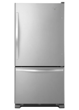 Whirlpool - 29.75 Inch 18.67 cu. ft Bottom Mount Refrigerator in Stainless - WRB329RFBM