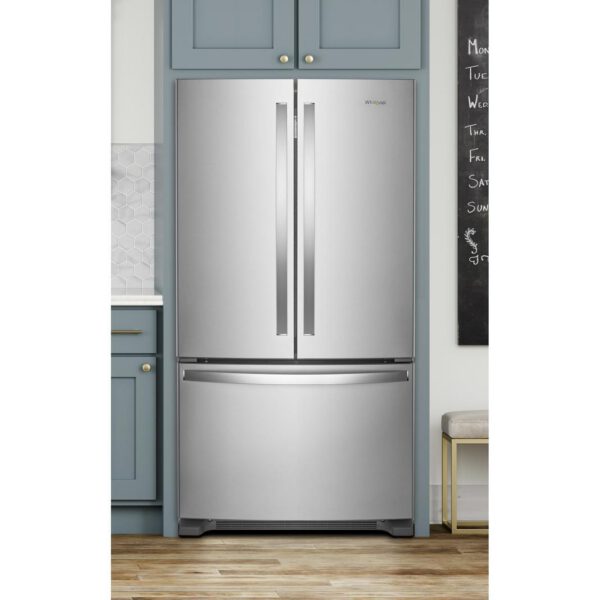 Whirlpool - 35.63 Inch 20 cu. ft French Door Refrigerator in  Stainless - WRF540CWHZ - Image 7