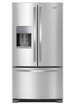 Whirlpool - 35.63 Inch 24.7 cu. ft French Door Refrigerator in  Stainless - WRF555SDFZ