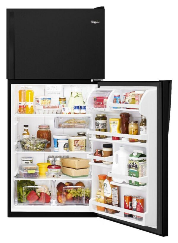 Whirlpool - 29.75 Inch 18.15 cu. ft Top Mount Refrigerator in Black - WRT318FZDB - Image 7