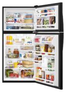 Whirlpool - 29.75 Inch 18.15 cu. ft Top Mount Refrigerator in Black - WRT318FZDB